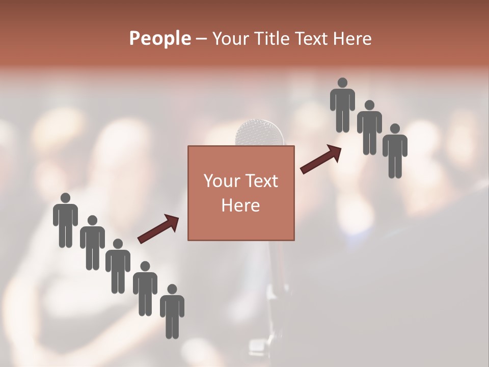 Convention Center Unrecognizable Person Microphone Stand PowerPoint Template