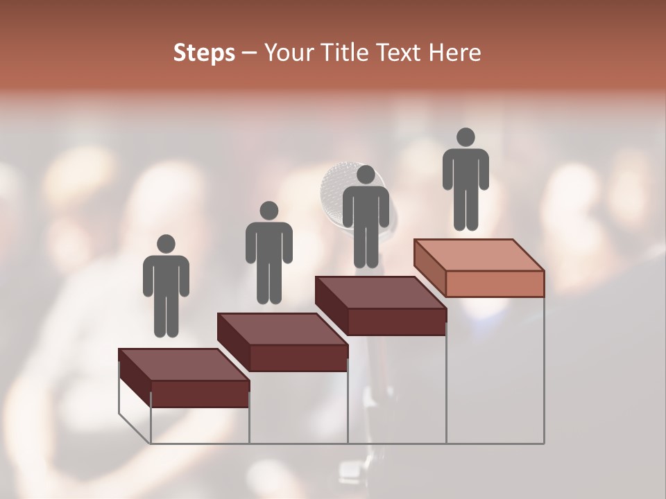 Convention Center Unrecognizable Person Microphone Stand PowerPoint Template