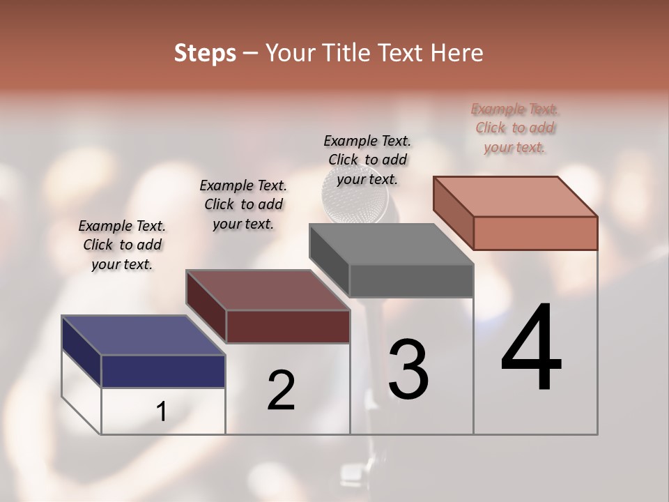 Convention Center Unrecognizable Person Microphone Stand PowerPoint Template