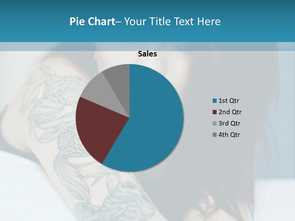 A Woman With Red Hair And Tattoos On Her Arm PowerPoint Template