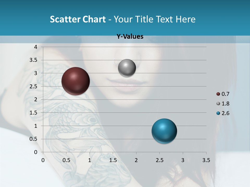 A Woman With Red Hair And Tattoos On Her Arm PowerPoint Template