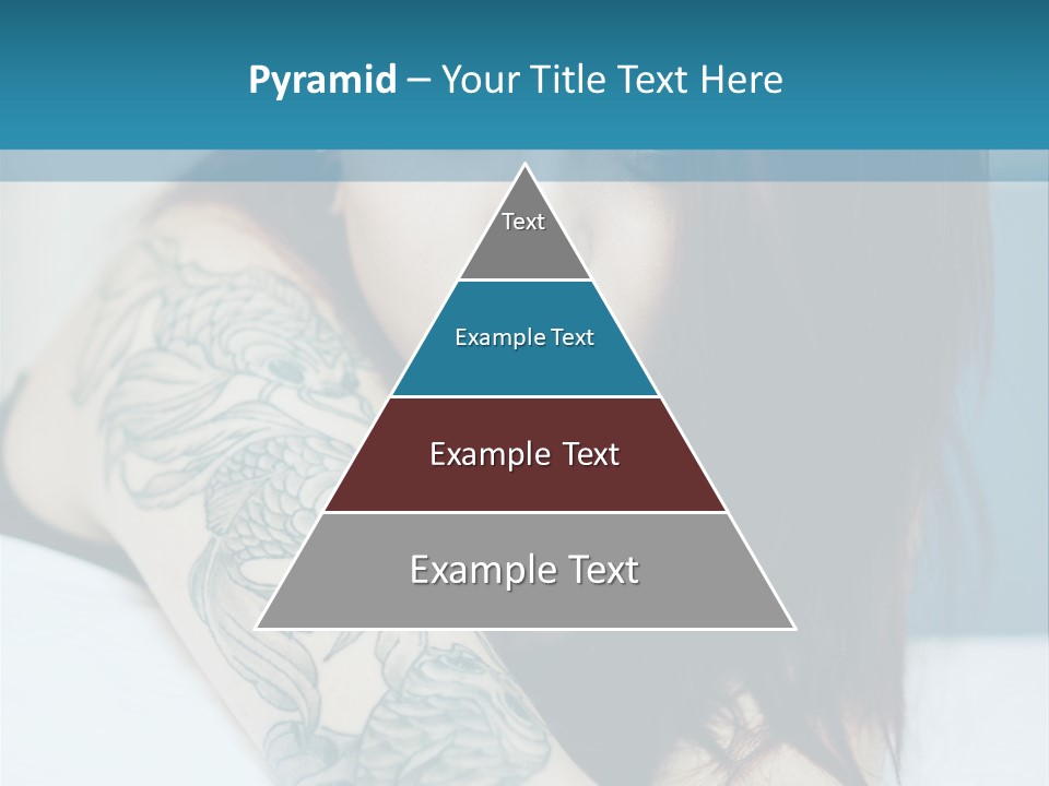 A Woman With Red Hair And Tattoos On Her Arm PowerPoint Template