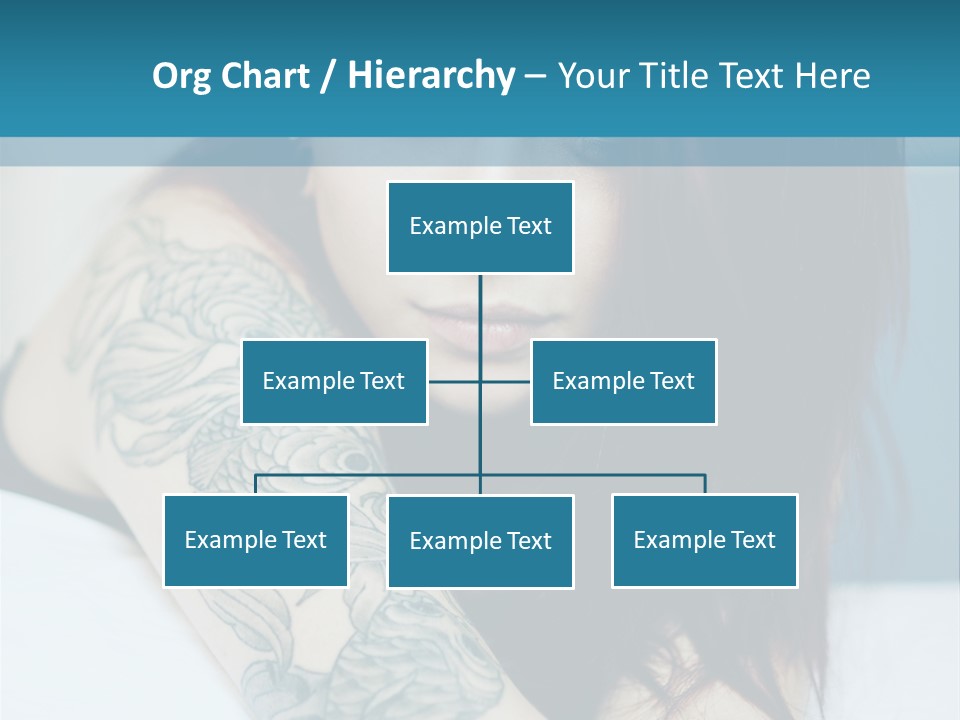 A Woman With Red Hair And Tattoos On Her Arm PowerPoint Template