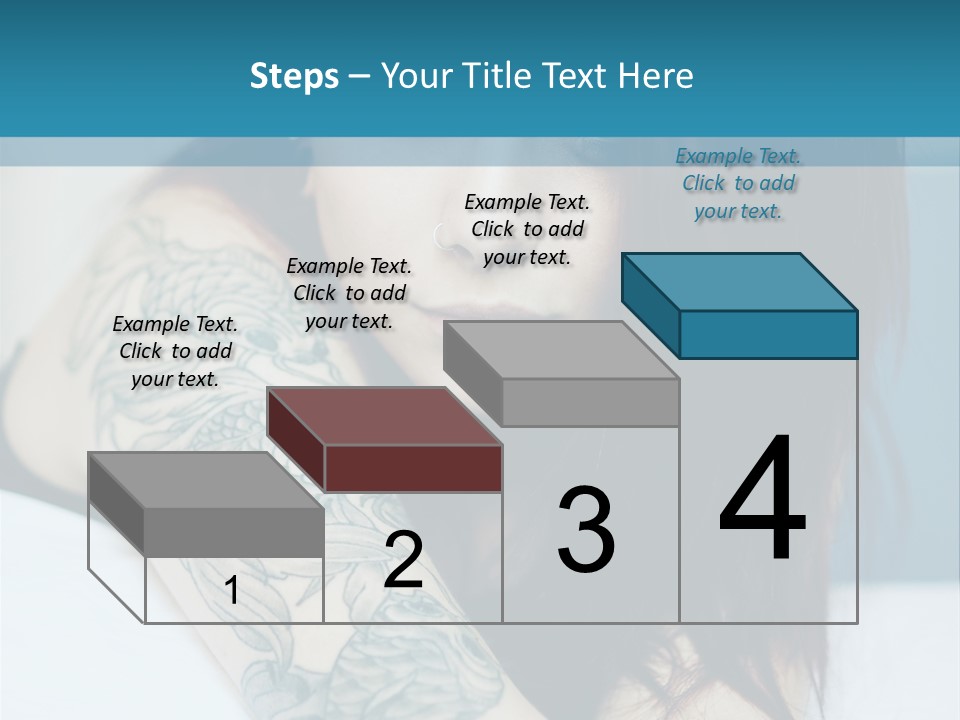 A Woman With Red Hair And Tattoos On Her Arm PowerPoint Template
