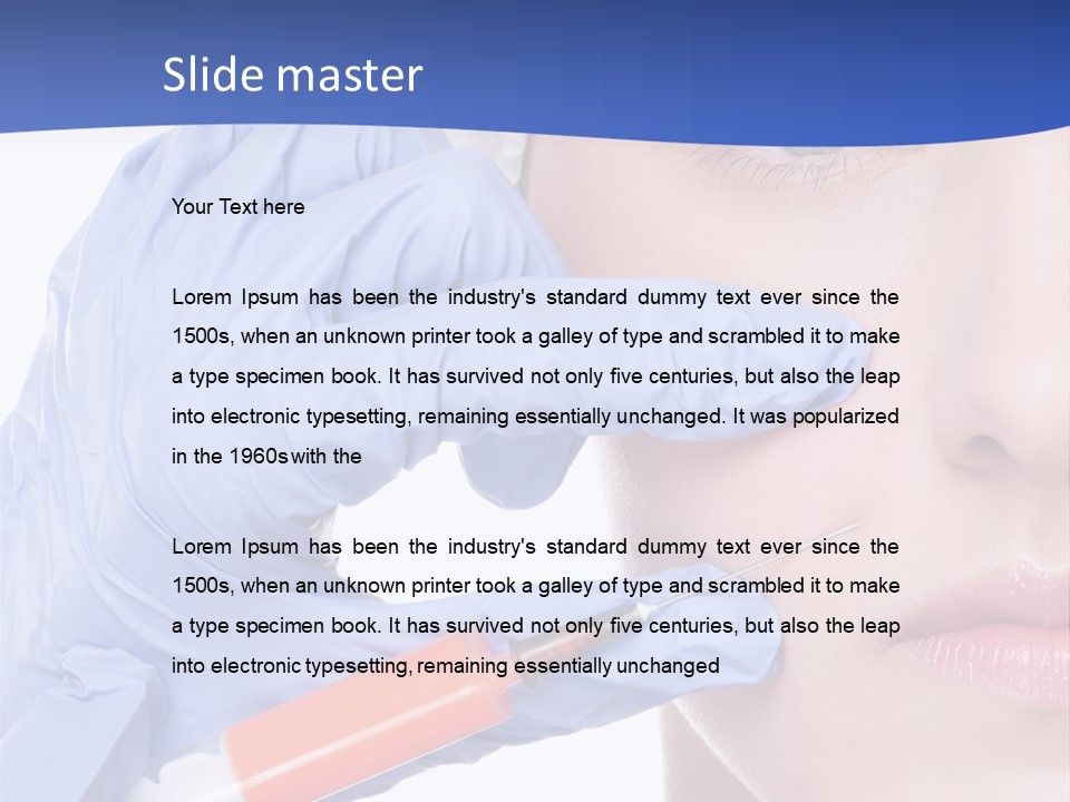 Closeup Injecting Female PowerPoint Template