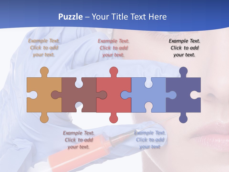 Closeup Injecting Female PowerPoint Template