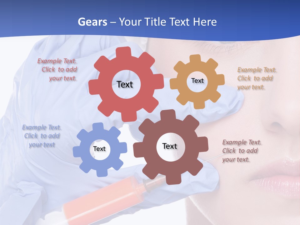 Closeup Injecting Female PowerPoint Template