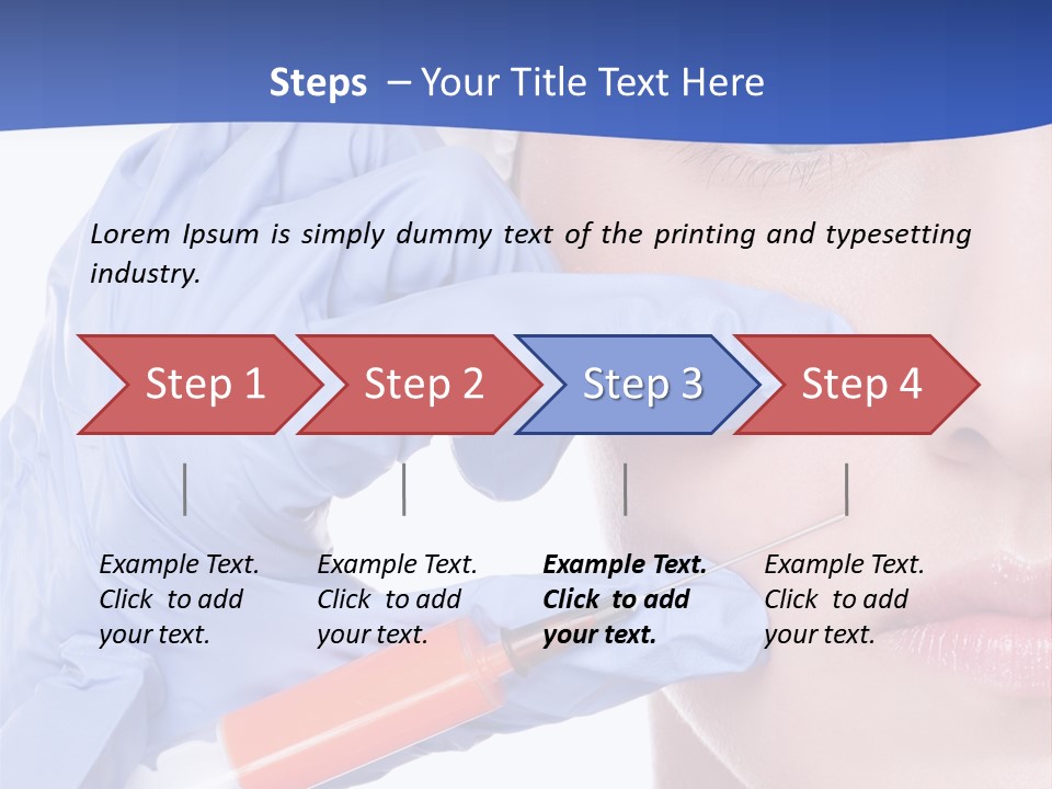 Closeup Injecting Female PowerPoint Template