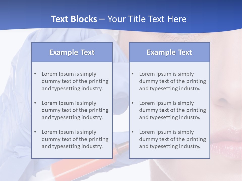 Closeup Injecting Female PowerPoint Template