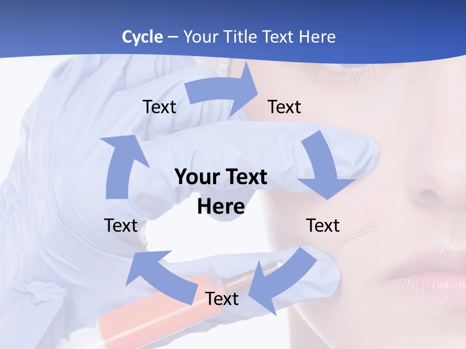 Closeup Injecting Female PowerPoint Template