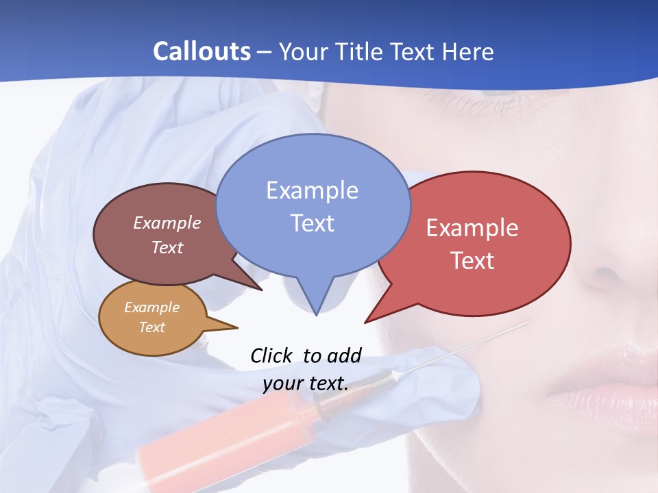 Closeup Injecting Female PowerPoint Template