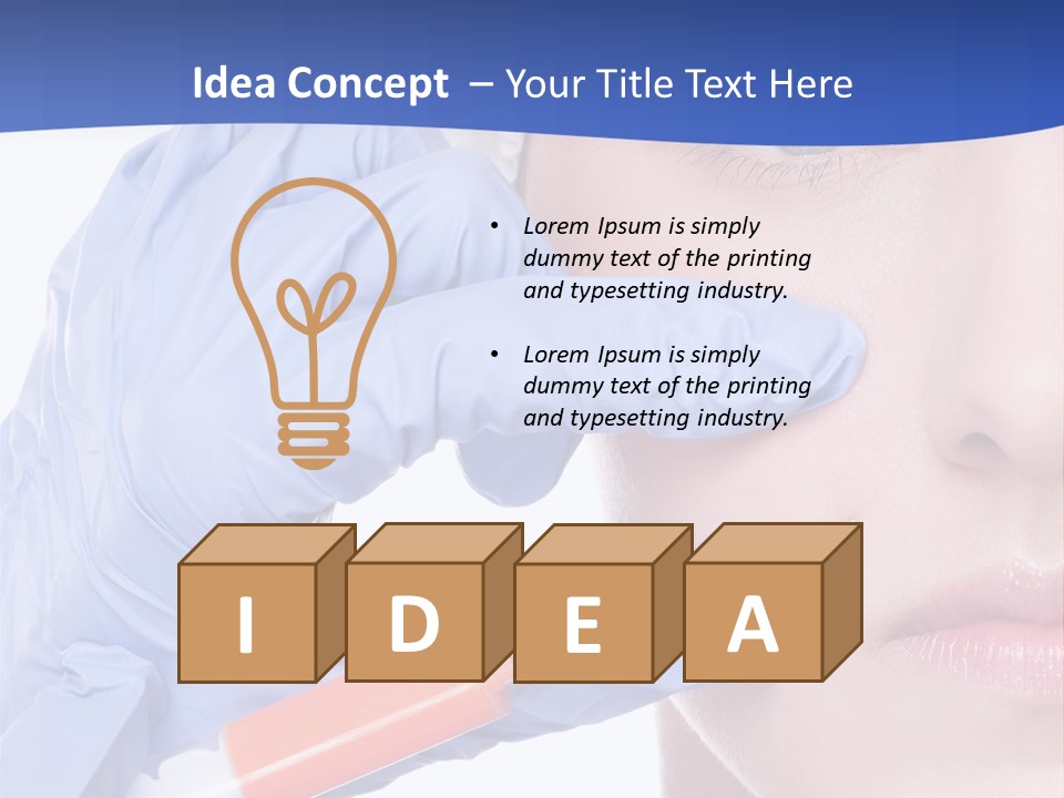 Closeup Injecting Female PowerPoint Template