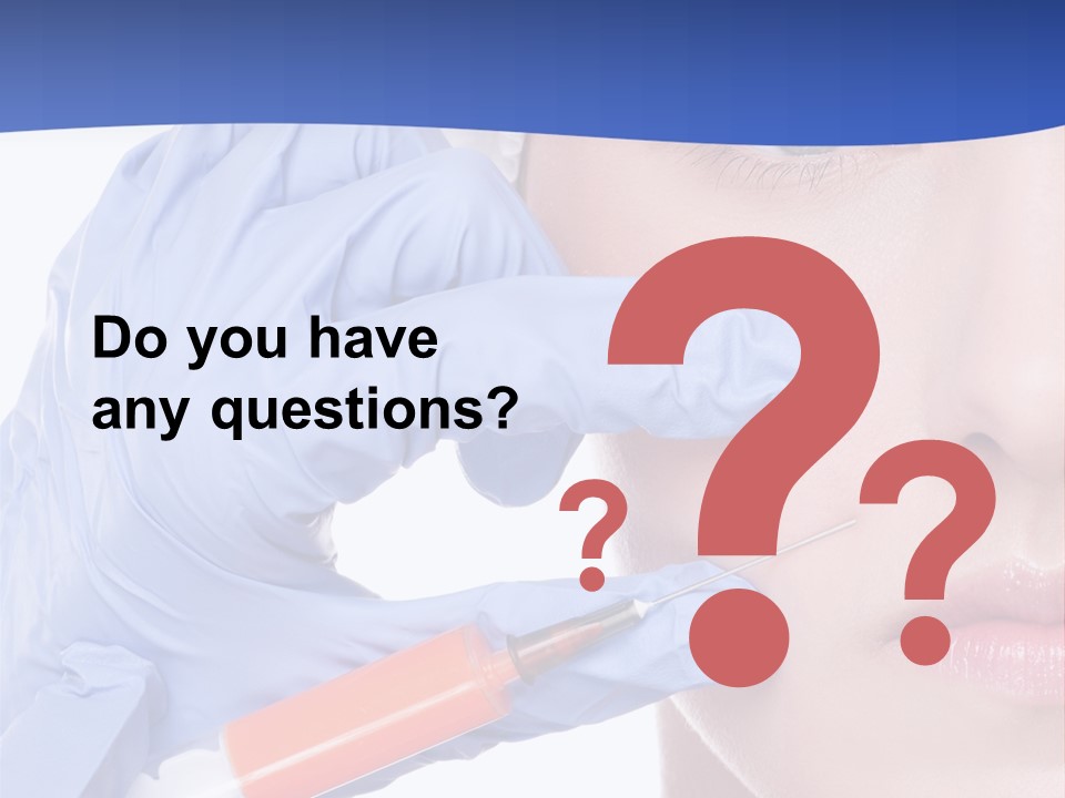 Closeup Injecting Female PowerPoint Template