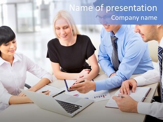 Study Businesspeople Businessman PowerPoint Template