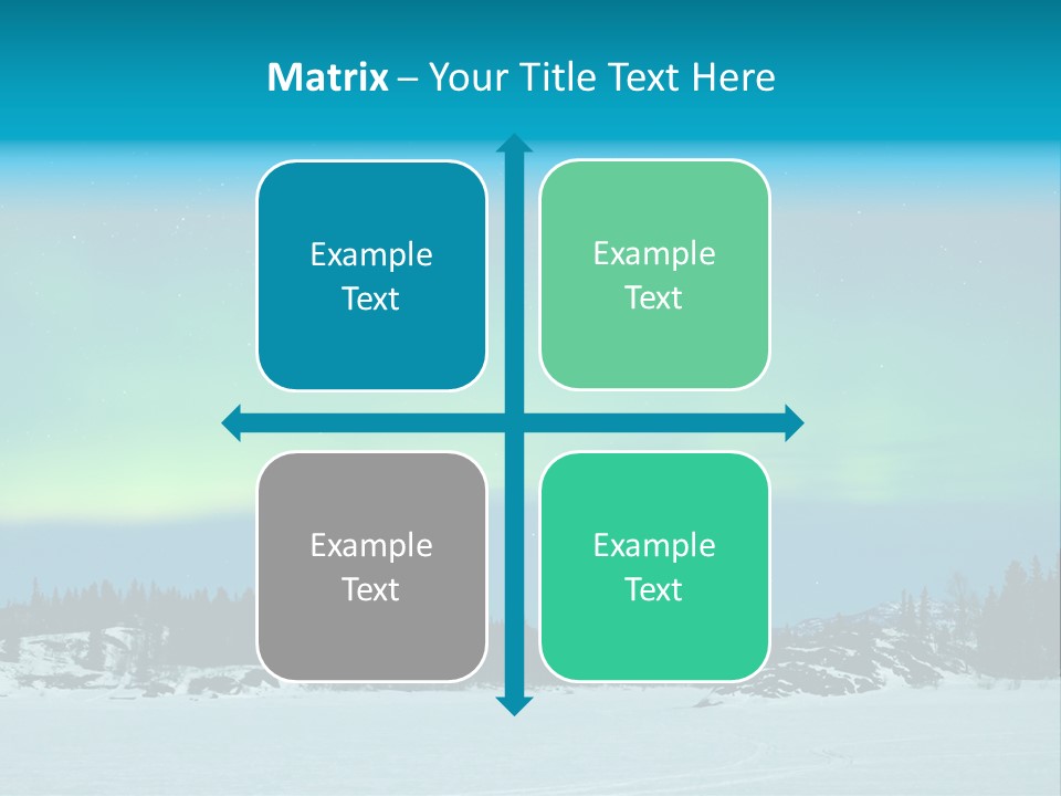 Night Luminosity Aurora Borealis PowerPoint Template