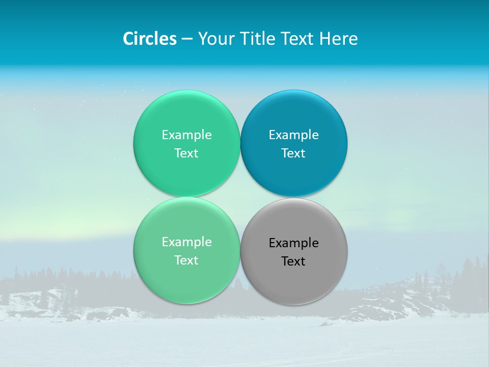 Night Luminosity Aurora Borealis PowerPoint Template