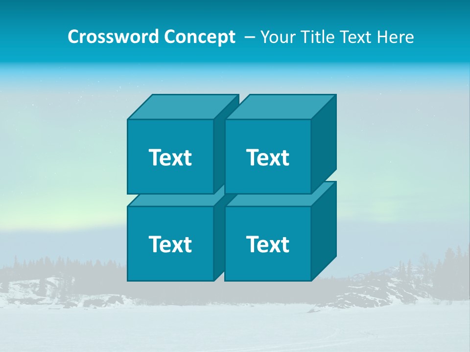 Night Luminosity Aurora Borealis PowerPoint Template