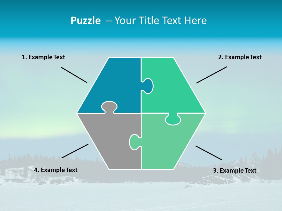 Night Luminosity Aurora Borealis PowerPoint Template