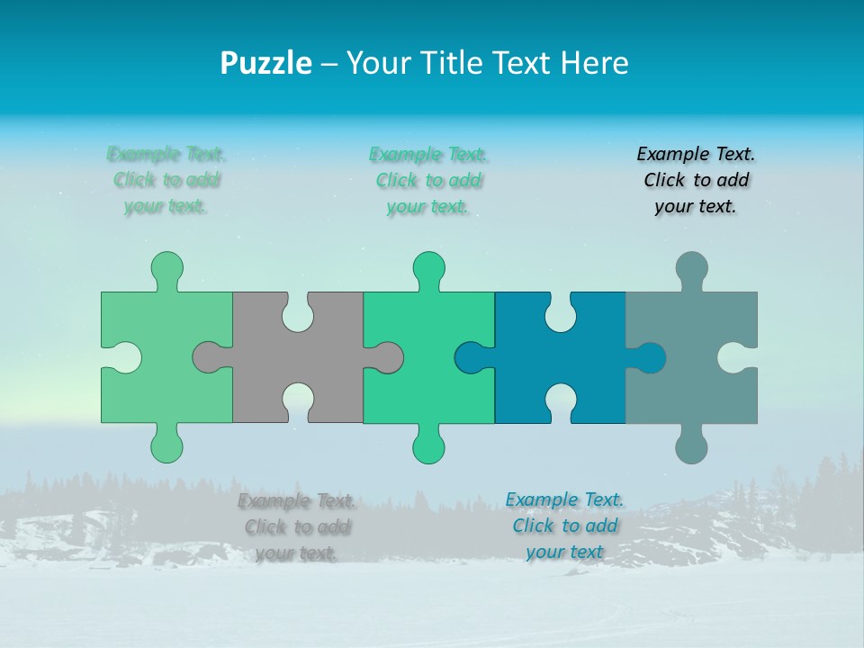 Night Luminosity Aurora Borealis PowerPoint Template