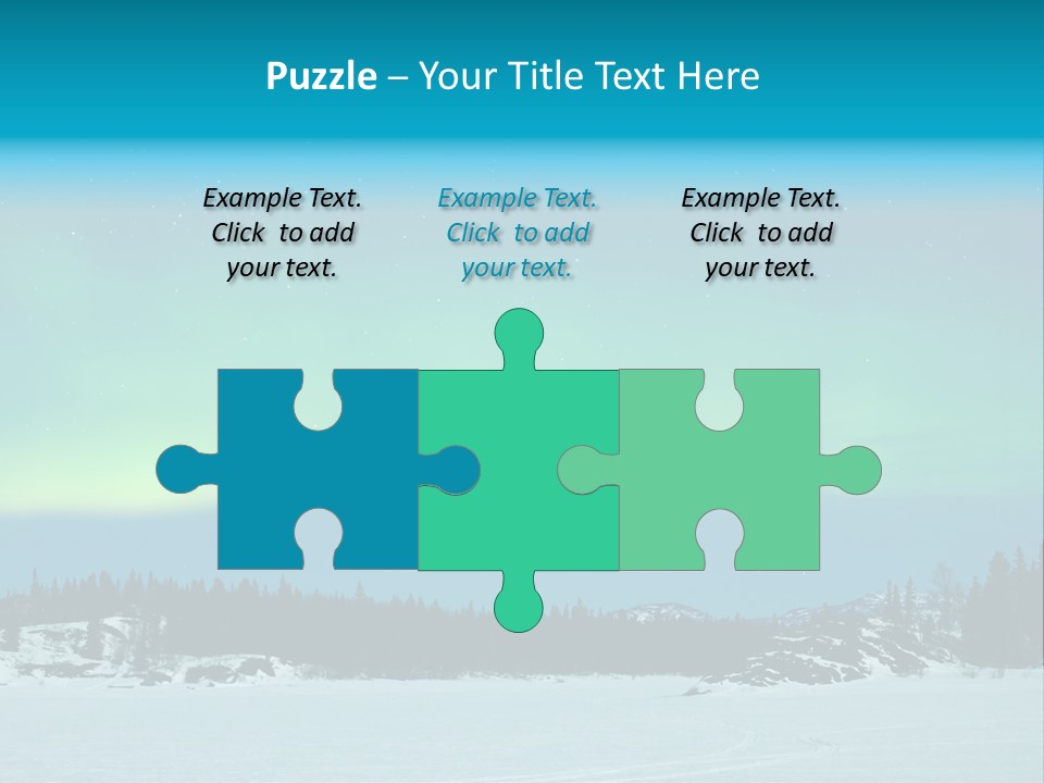 Night Luminosity Aurora Borealis PowerPoint Template