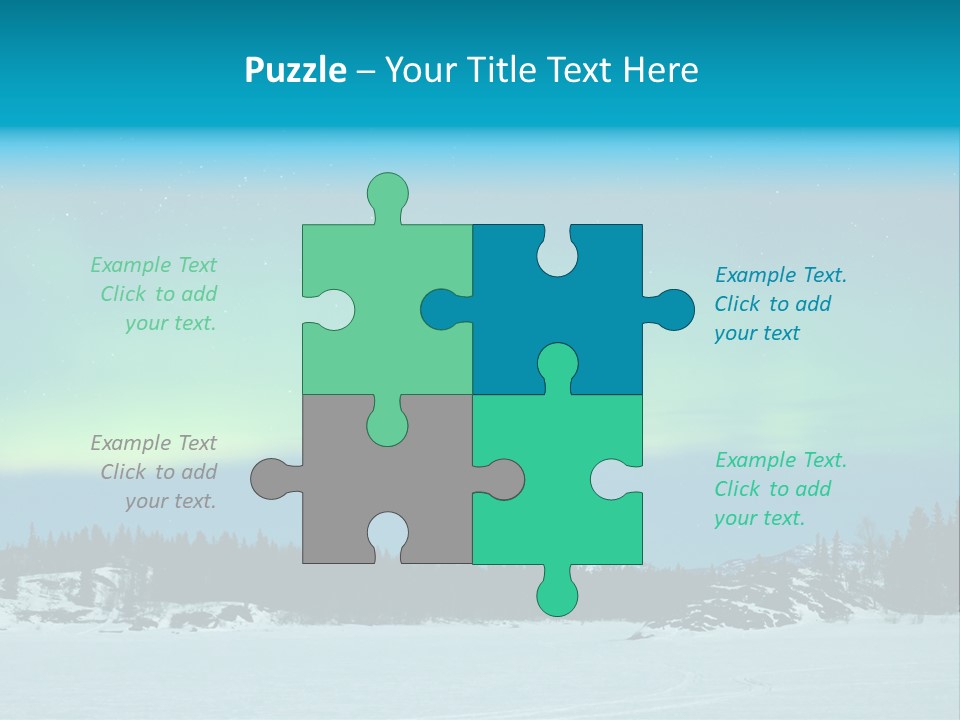 Night Luminosity Aurora Borealis PowerPoint Template