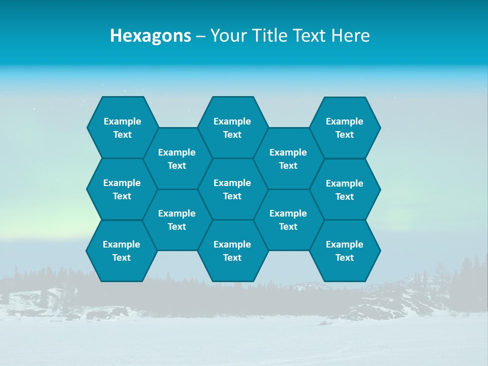 Night Luminosity Aurora Borealis PowerPoint Template