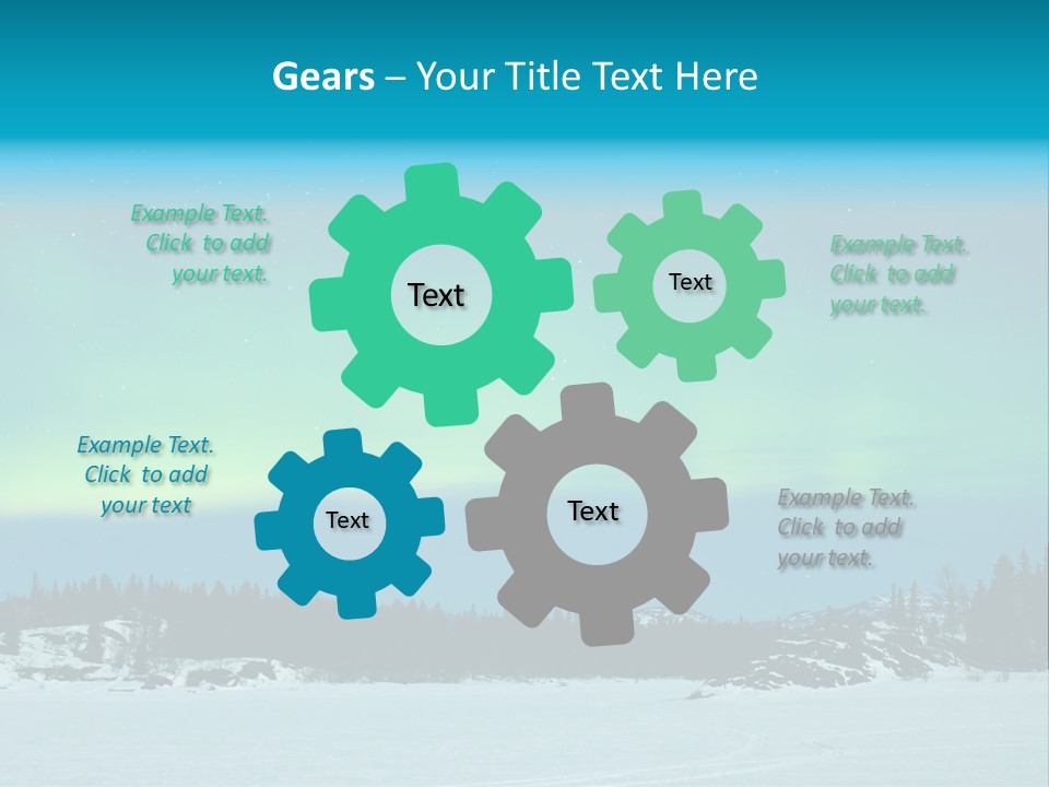 Night Luminosity Aurora Borealis PowerPoint Template