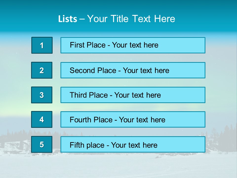 Night Luminosity Aurora Borealis PowerPoint Template