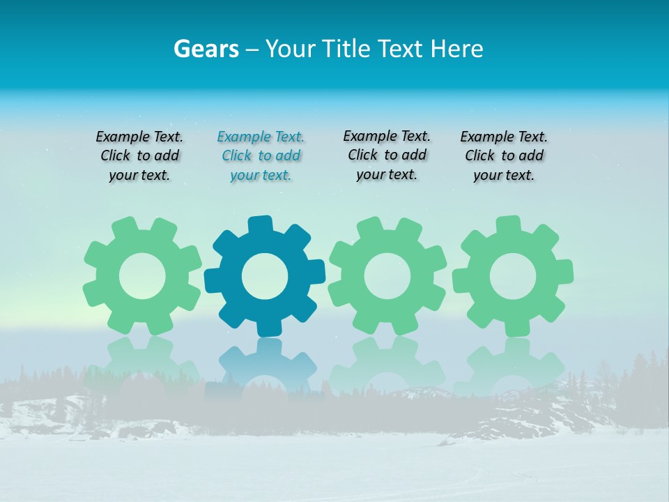 Night Luminosity Aurora Borealis PowerPoint Template