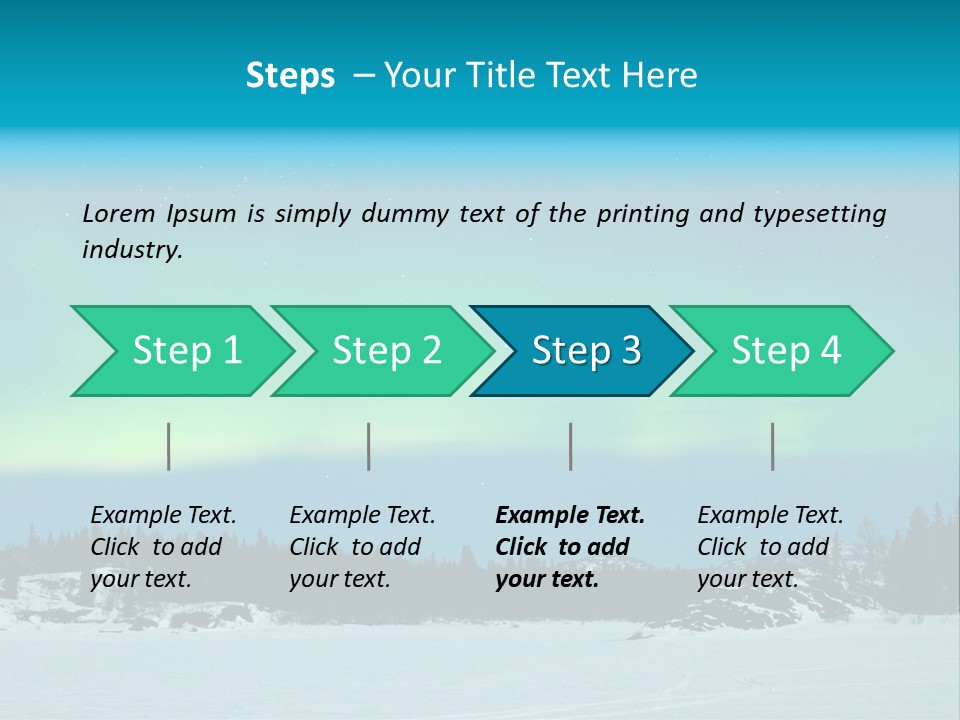 Night Luminosity Aurora Borealis PowerPoint Template