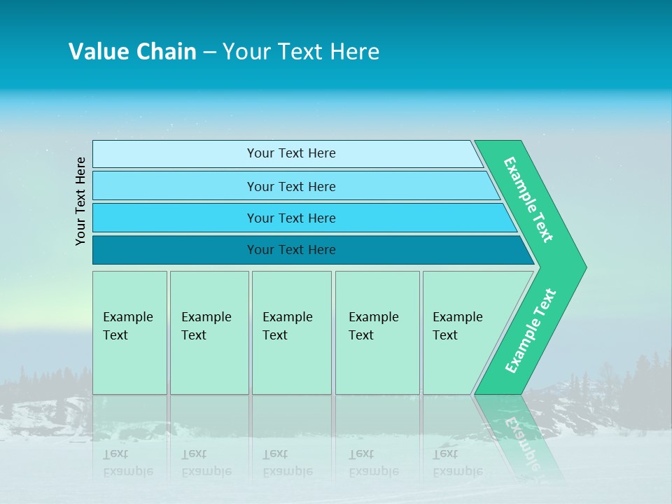 Night Luminosity Aurora Borealis PowerPoint Template