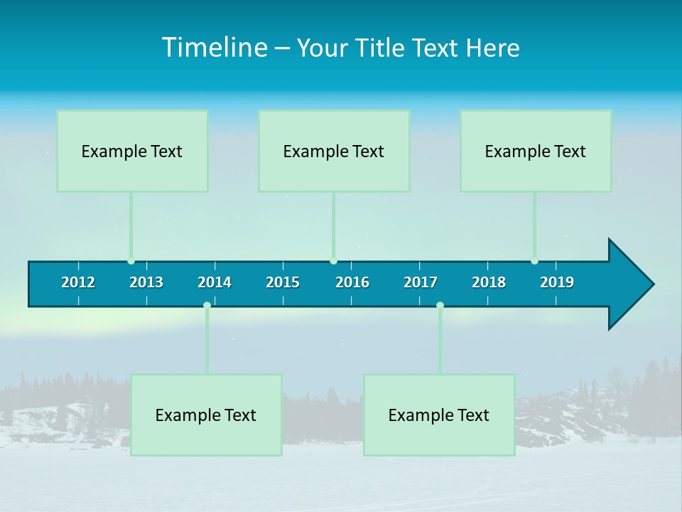 Night Luminosity Aurora Borealis PowerPoint Template
