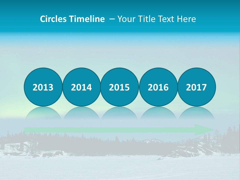 Night Luminosity Aurora Borealis PowerPoint Template