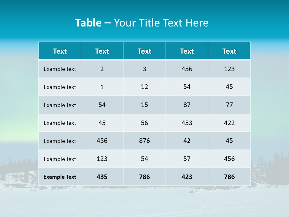 Night Luminosity Aurora Borealis PowerPoint Template