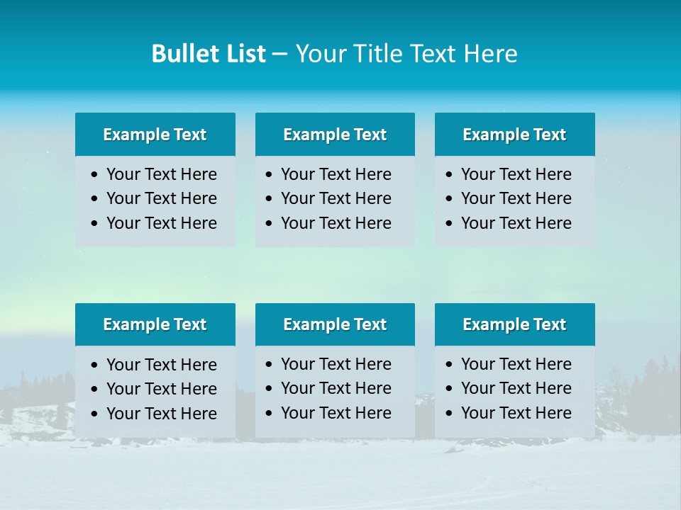 Night Luminosity Aurora Borealis PowerPoint Template