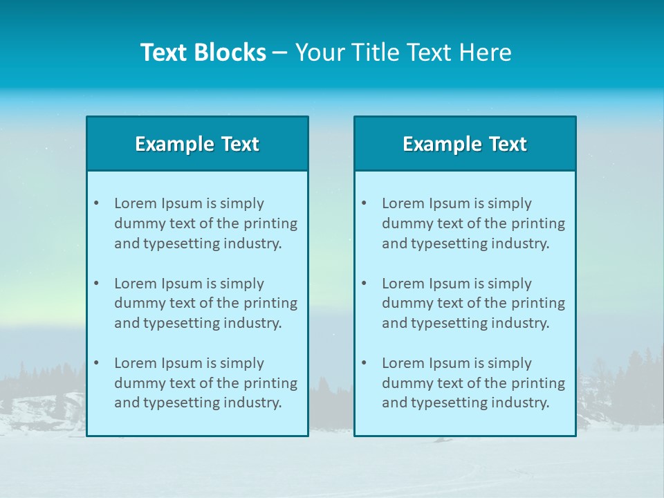 Night Luminosity Aurora Borealis PowerPoint Template