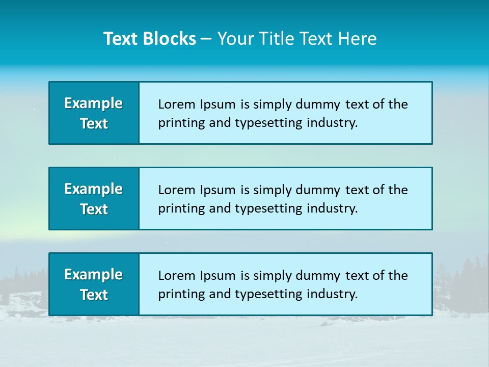 Night Luminosity Aurora Borealis PowerPoint Template