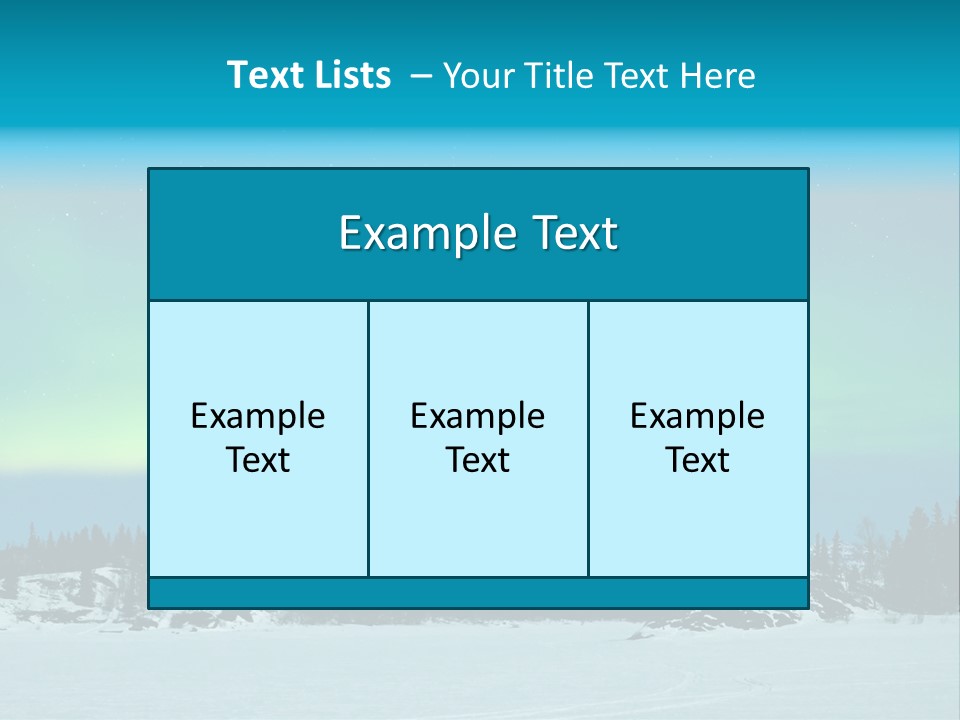 Night Luminosity Aurora Borealis PowerPoint Template