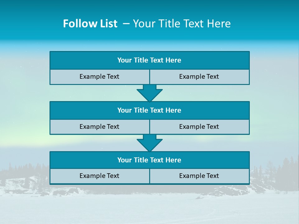 Night Luminosity Aurora Borealis PowerPoint Template