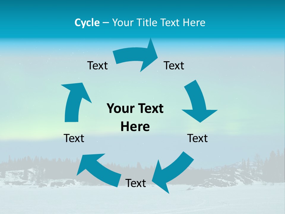Night Luminosity Aurora Borealis PowerPoint Template