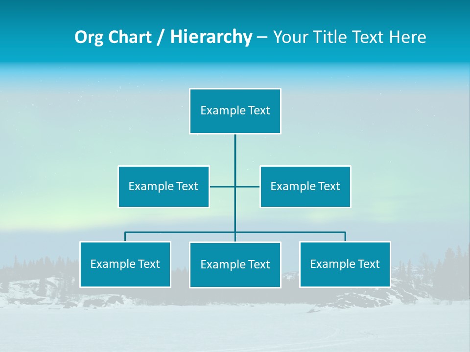 Night Luminosity Aurora Borealis PowerPoint Template