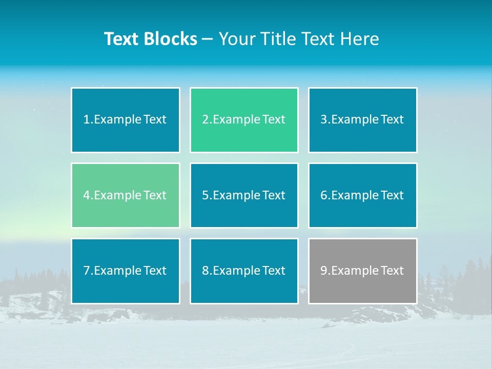 Night Luminosity Aurora Borealis PowerPoint Template