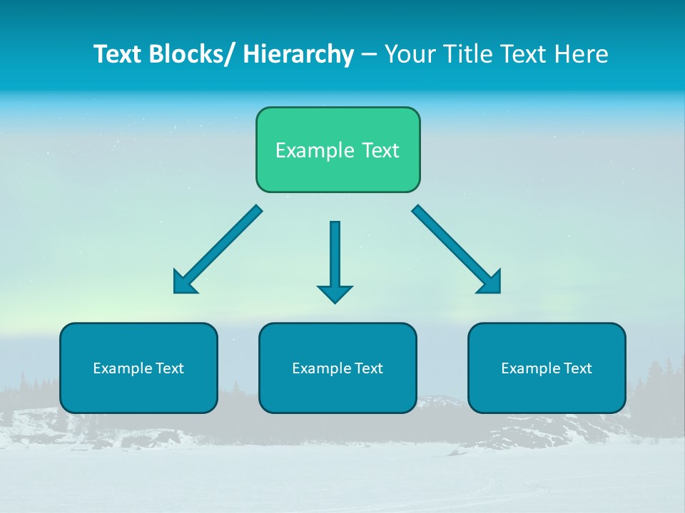 Night Luminosity Aurora Borealis PowerPoint Template