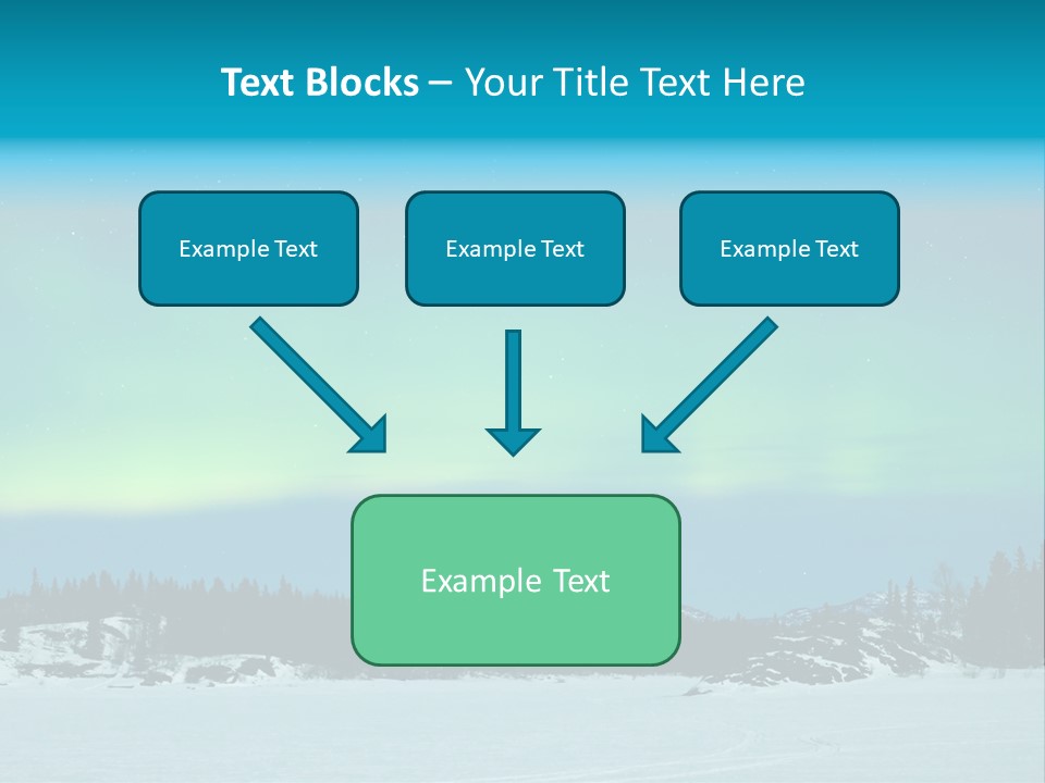 Night Luminosity Aurora Borealis PowerPoint Template