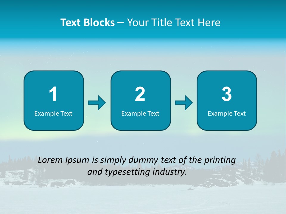 Night Luminosity Aurora Borealis PowerPoint Template