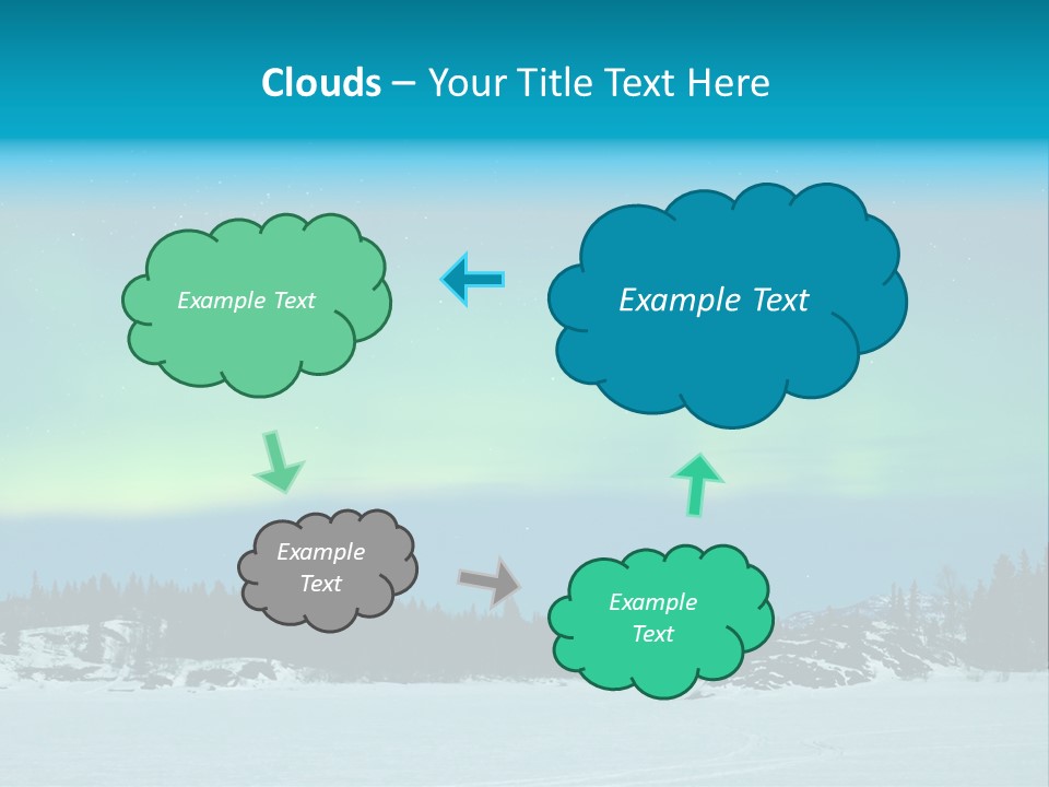 Night Luminosity Aurora Borealis PowerPoint Template