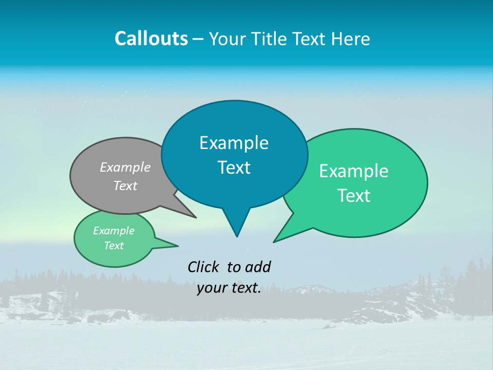Night Luminosity Aurora Borealis PowerPoint Template