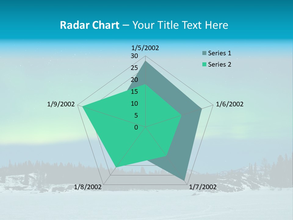 Night Luminosity Aurora Borealis PowerPoint Template