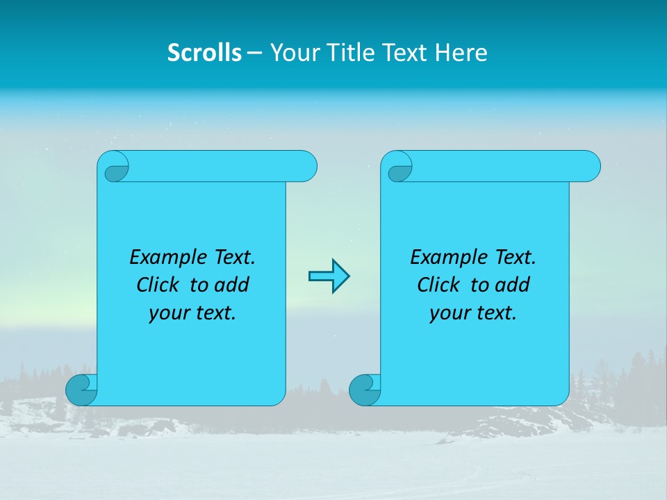 Night Luminosity Aurora Borealis PowerPoint Template