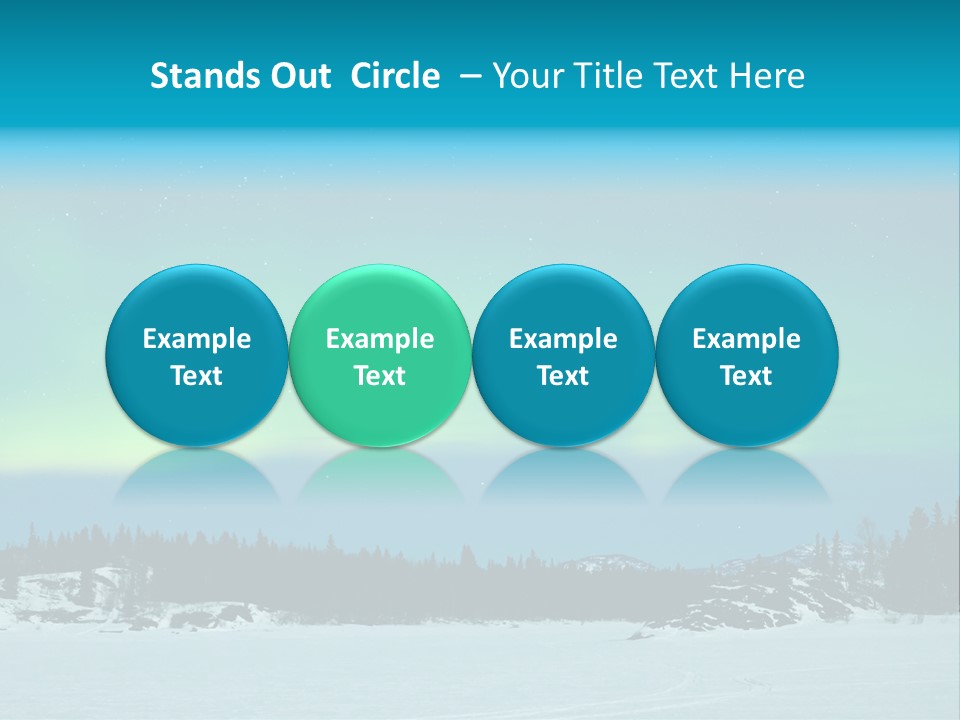 Night Luminosity Aurora Borealis PowerPoint Template